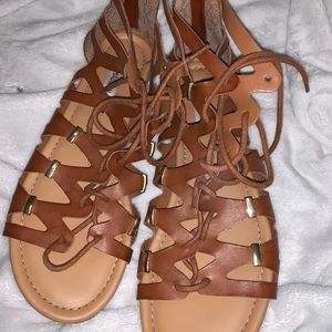 brown sandals